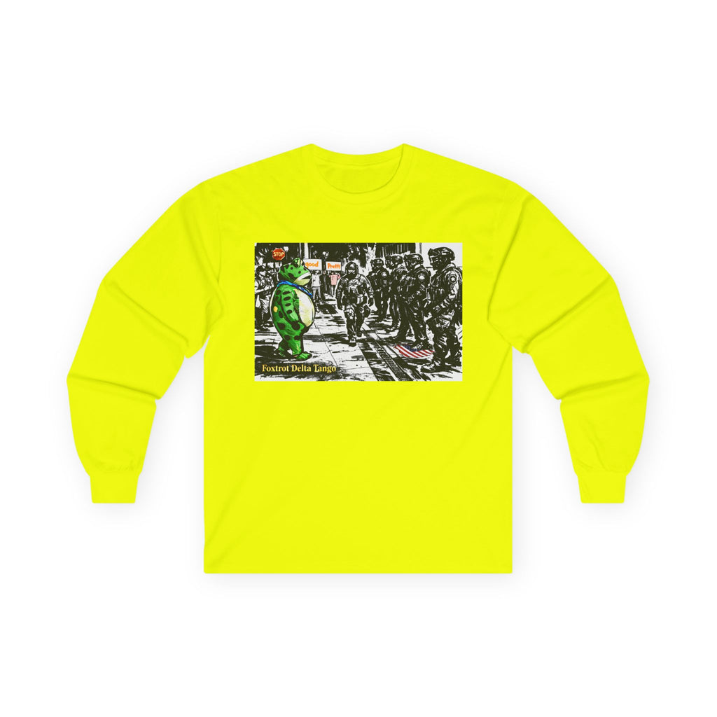 Long Sleeve Tee — Frog Protest Graphic