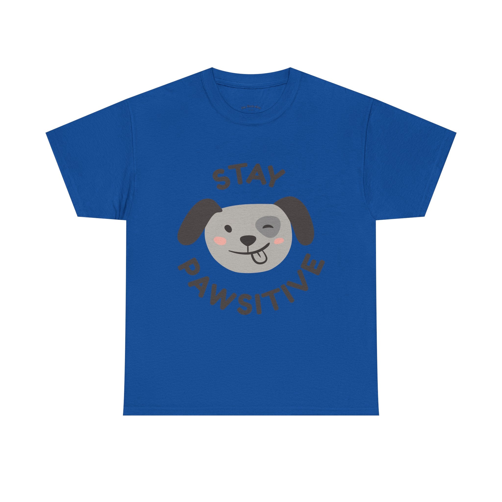 Stay Pawsitive dog face T-Shirt Cute puppy graphic tee