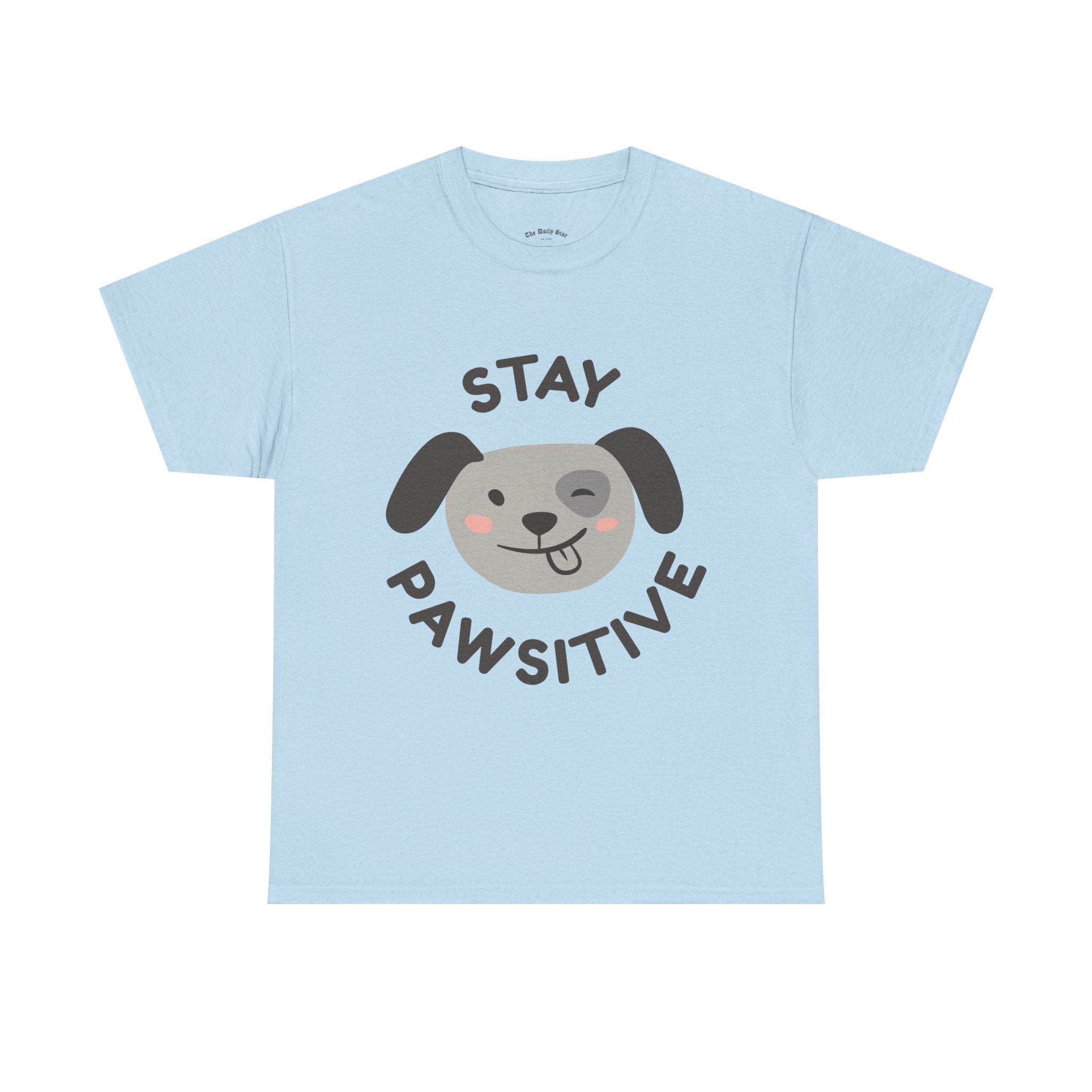 Stay Pawsitive dog face T-Shirt Cute puppy graphic tee