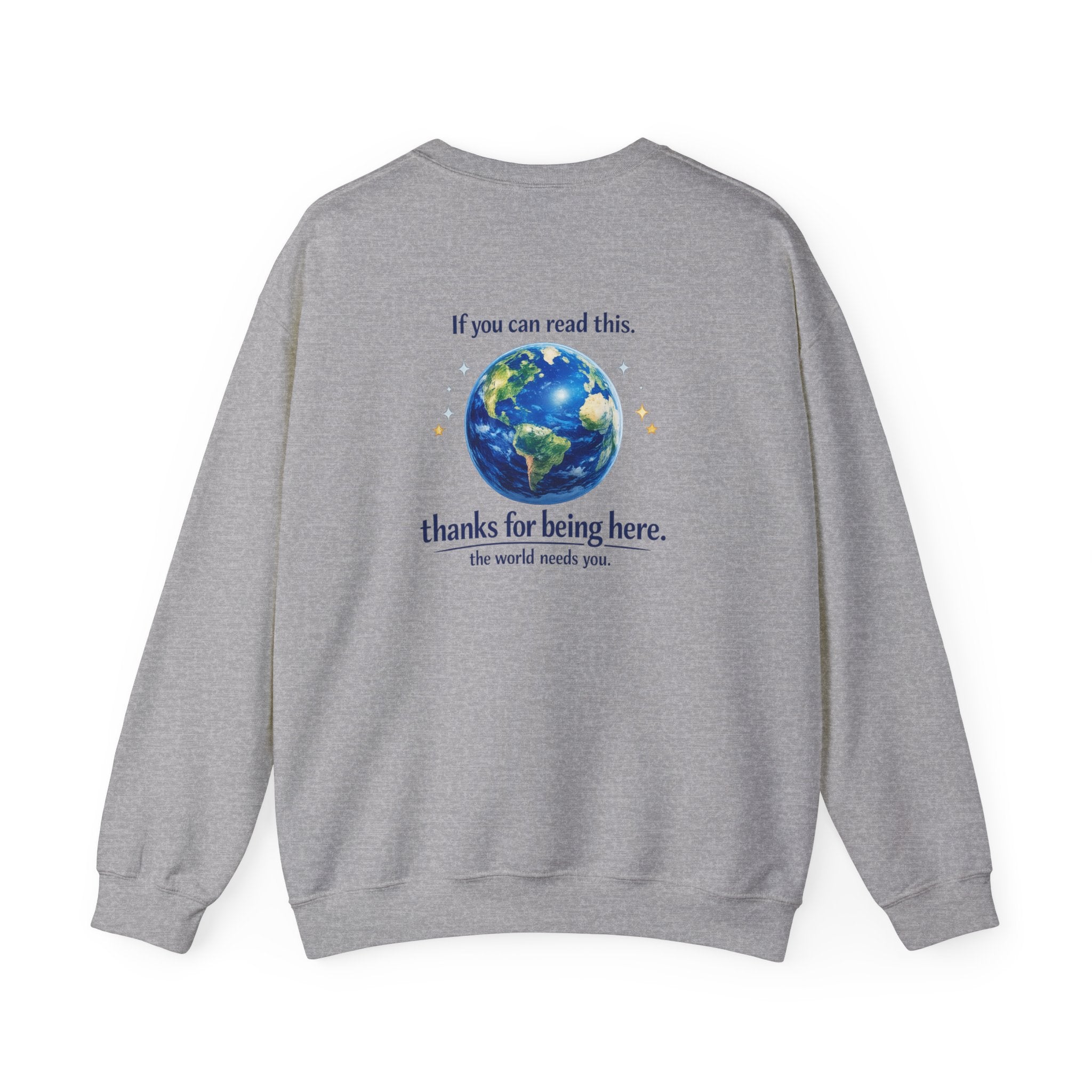 Classic Crewneck Sweatshirt Everyday Casual Pullover with affirmation