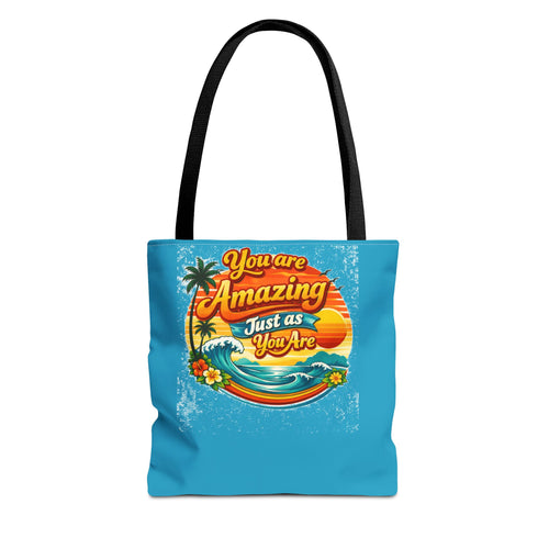 You Are Amazing Tote Bag — Inspirational Beach Sunset Graphic Tote