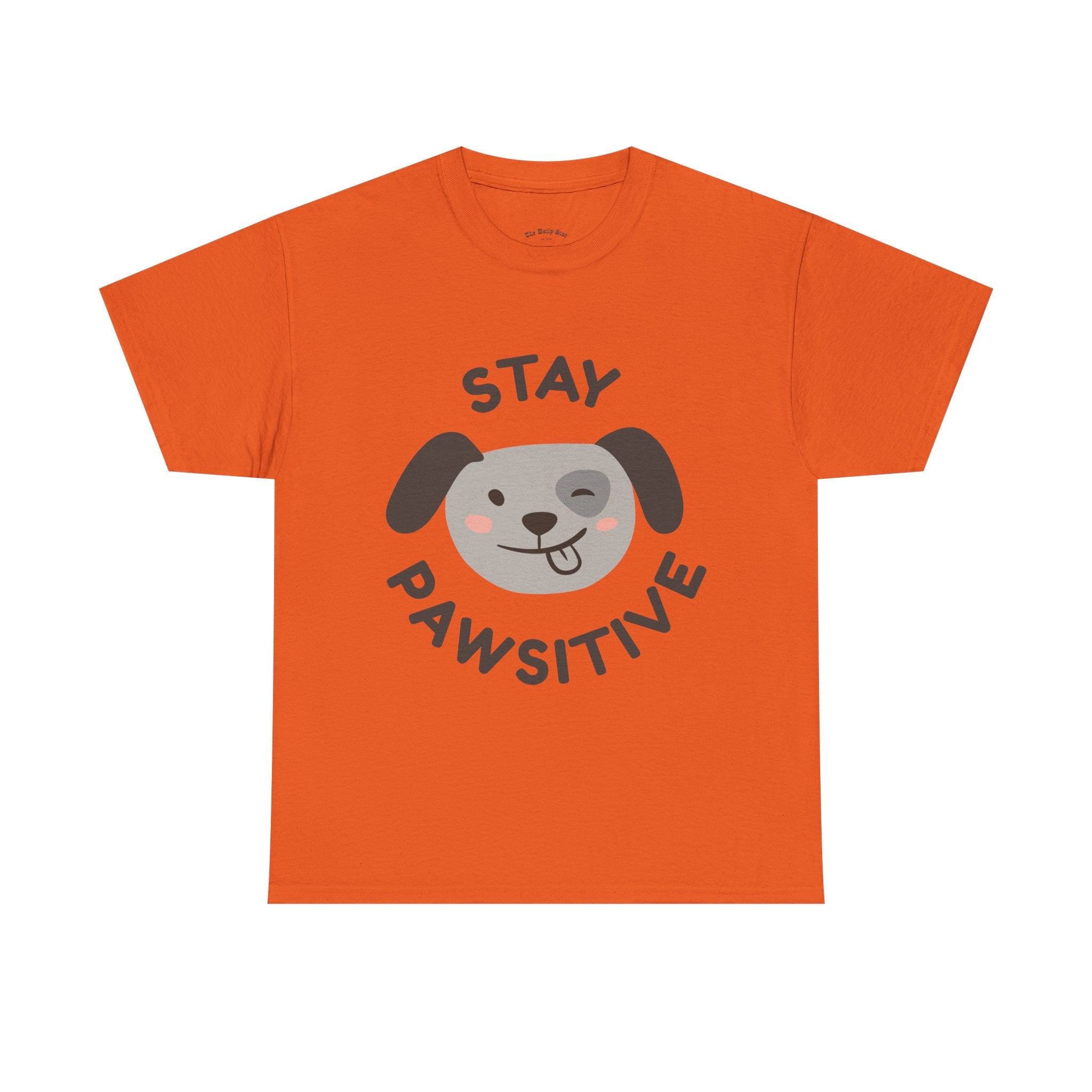 Stay Pawsitive dog face T-Shirt Cute puppy graphic tee