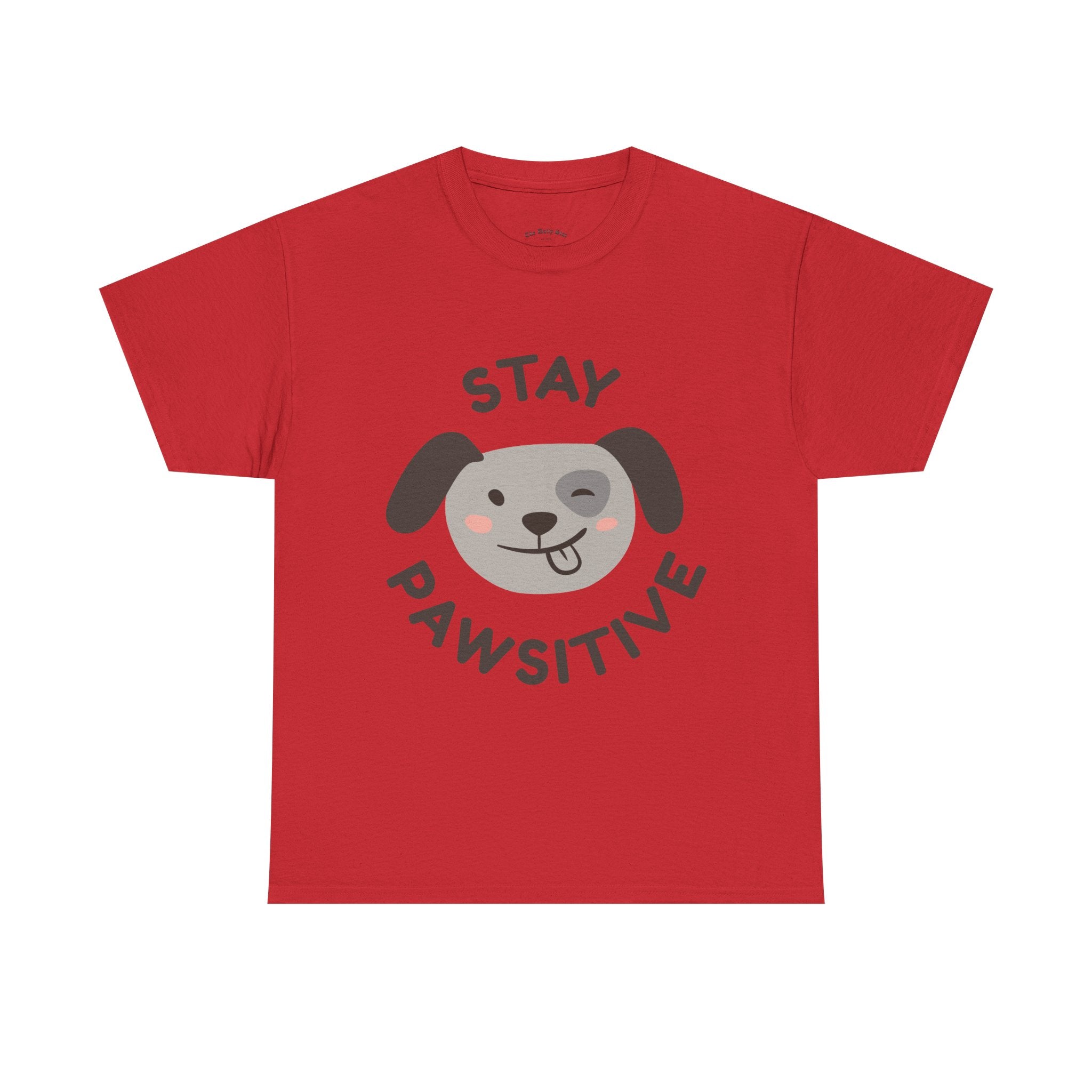 Stay Pawsitive dog face T-Shirt Cute puppy graphic tee