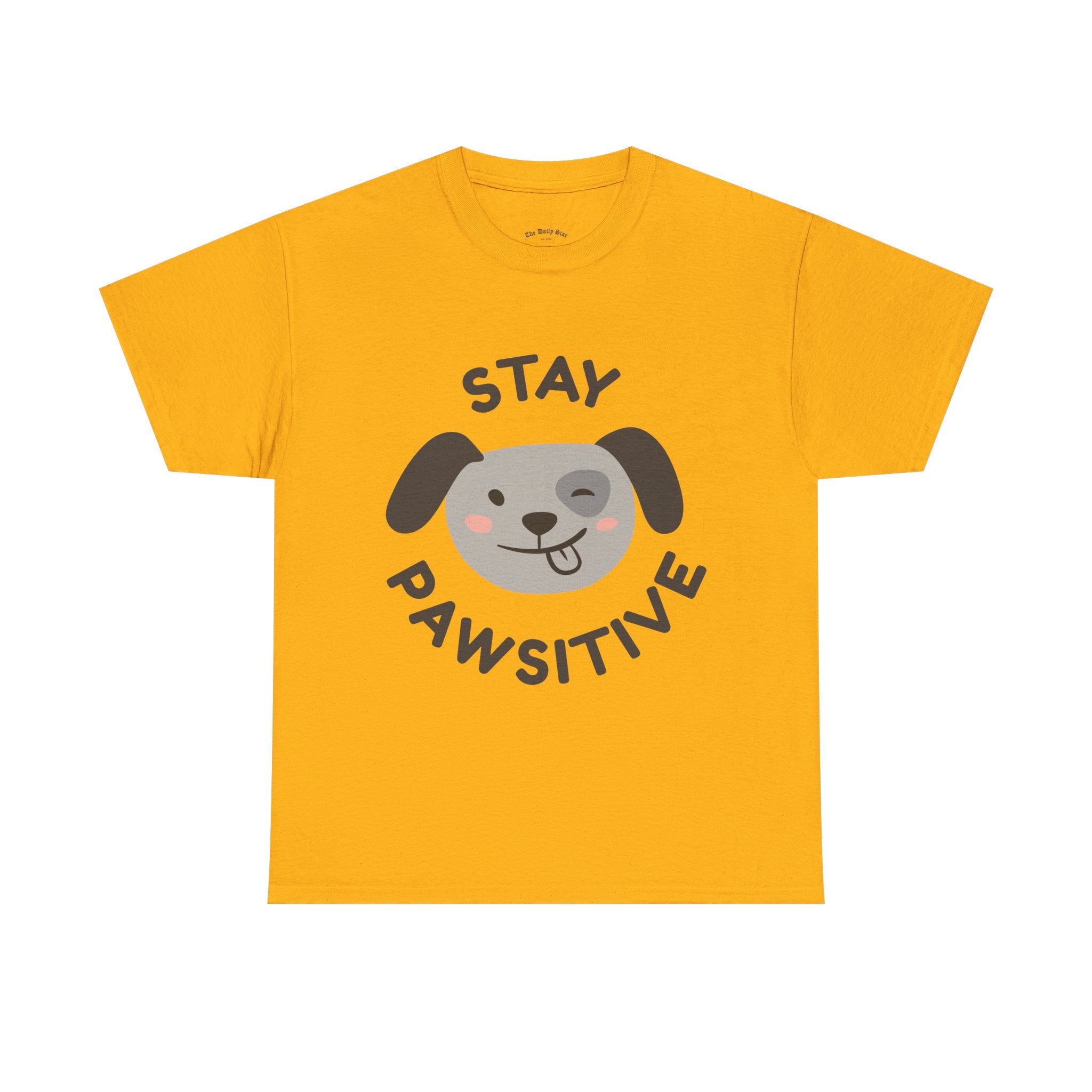 Stay Pawsitive dog face T-Shirt Cute puppy graphic tee