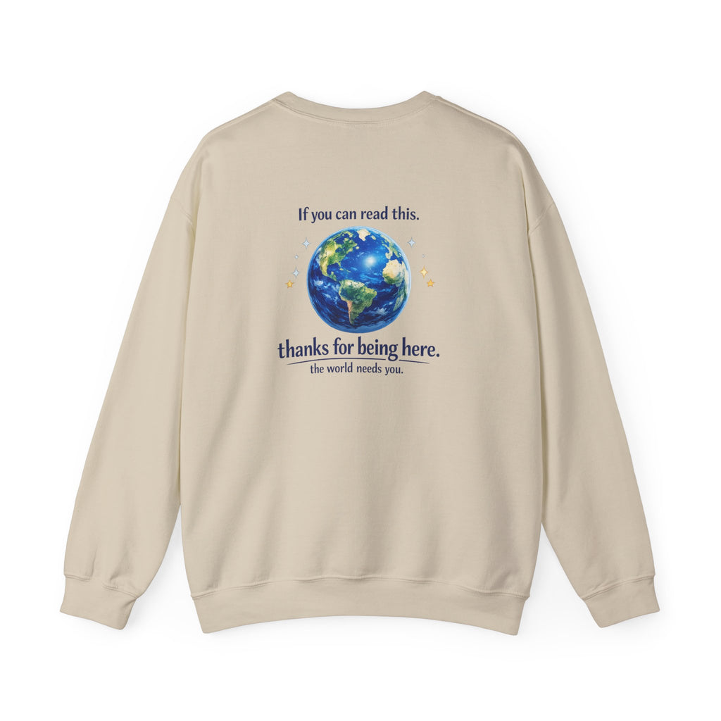 Classic Crewneck Sweatshirt Everyday Casual Pullover with affirmation