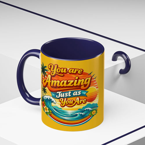 Beach Vibes Accent Coffee Mug — Positive Affirmation