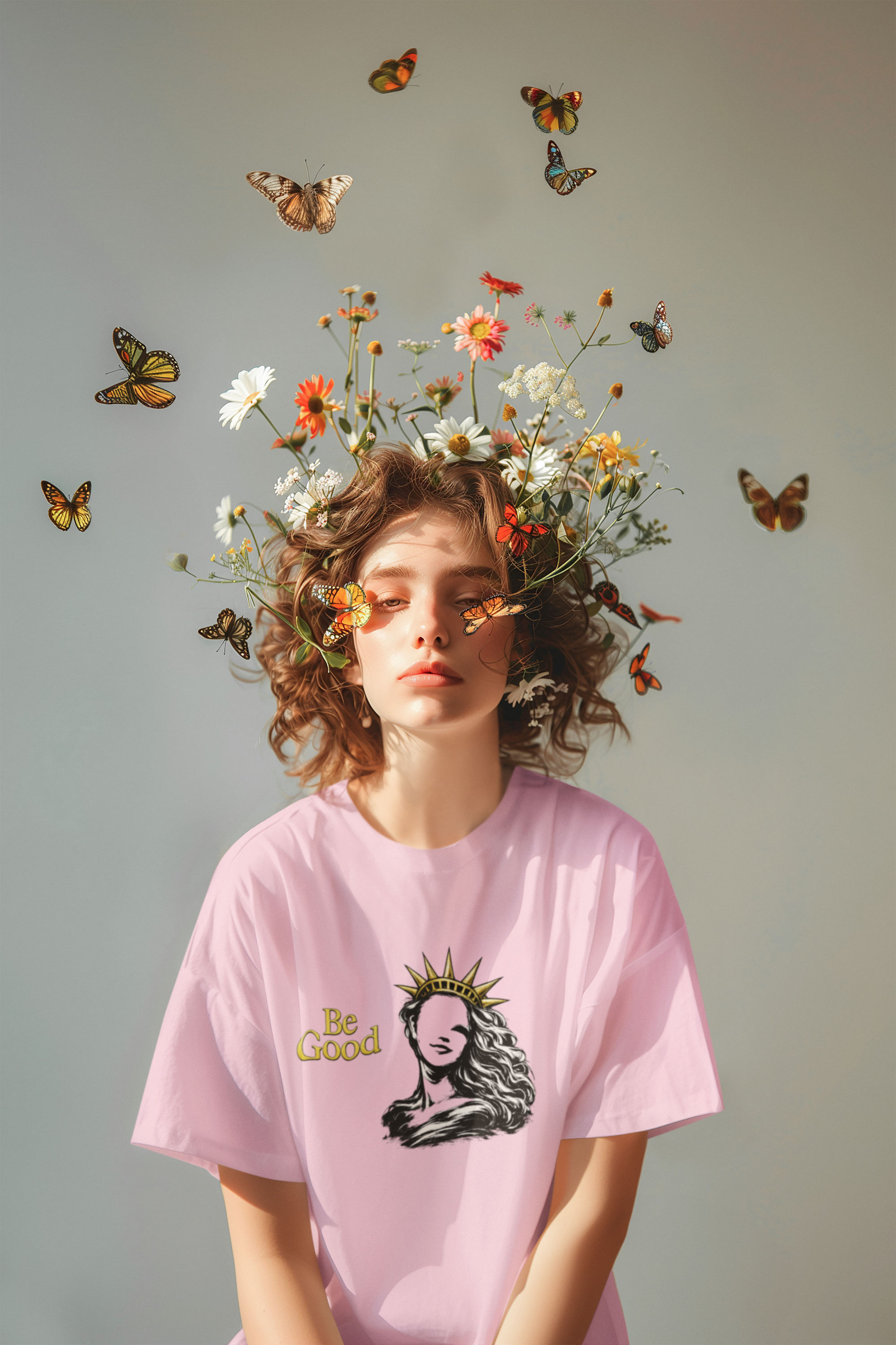 Be Good Graphic Statue of Liberty Tee Shirt