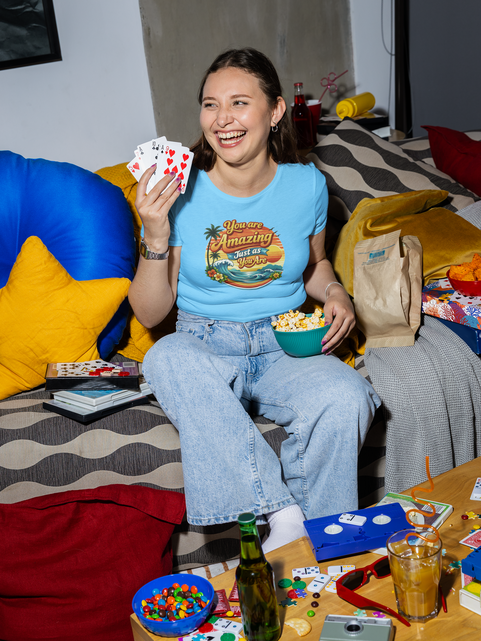 You Are Amazing Just As You Are T-Shirt | Retro Beach Sunset Tee